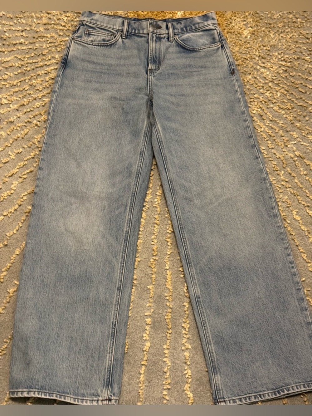 Vuori Vintage Wide Leg Jeans Light Wash Indigo Size 27 NWOT - Picture 15 of 16